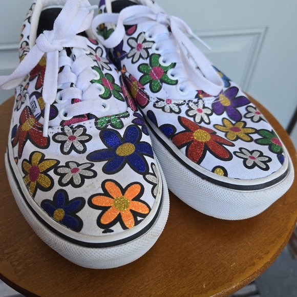 VANS Era Platform Glitter Daisies Stackform Sneakers - Picture 3 of 8